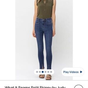 Judy Blue split Skinny jeans size 7/28